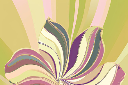 Retro 70s groovy swirl burst, floral design, summer carnival backdrop, nostalgi, a Texture Illustration by José Manuel Gelpi