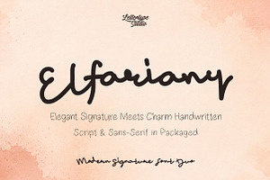 Elfariany Duo - Script & Sans-Serif