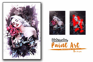 Wotercolor Paint Art Photoshop Actio