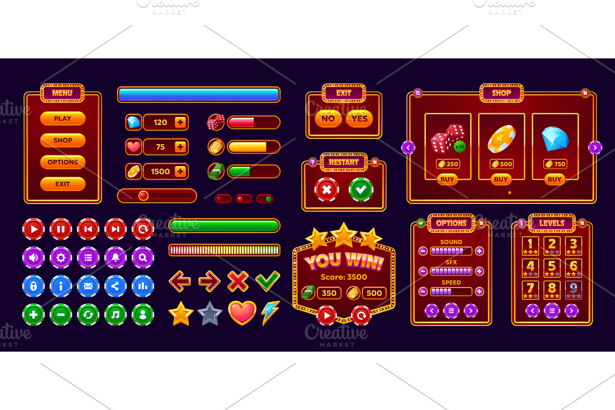 Casino gambling game interface, a Technology Illustration by Buch&Bee