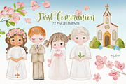 First Communion - Children, an Illustration by helloPAPER (Thumbnail 1 of 4)