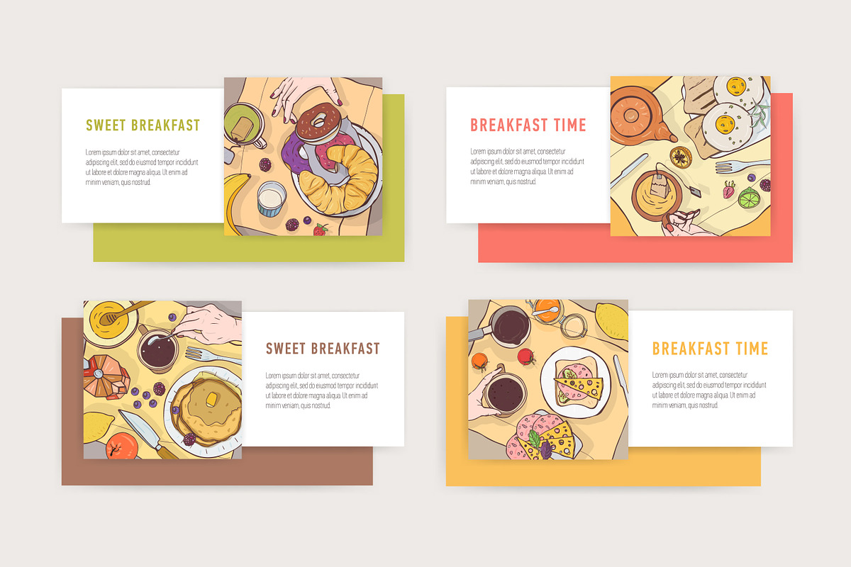Breakfast food cards set, a Food Illustration by Good Studio (Photo 8 of 8)