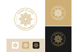 Flower Swirl Circle Badge Logo, a Branding & Logo Template by ika trisiana