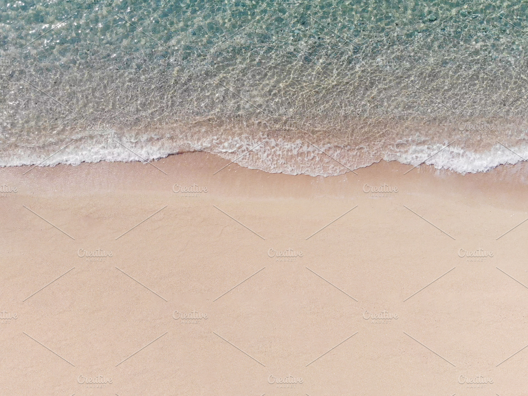 Sand Beach Blue Sea and Wave, a Nature Photo by charnsitr