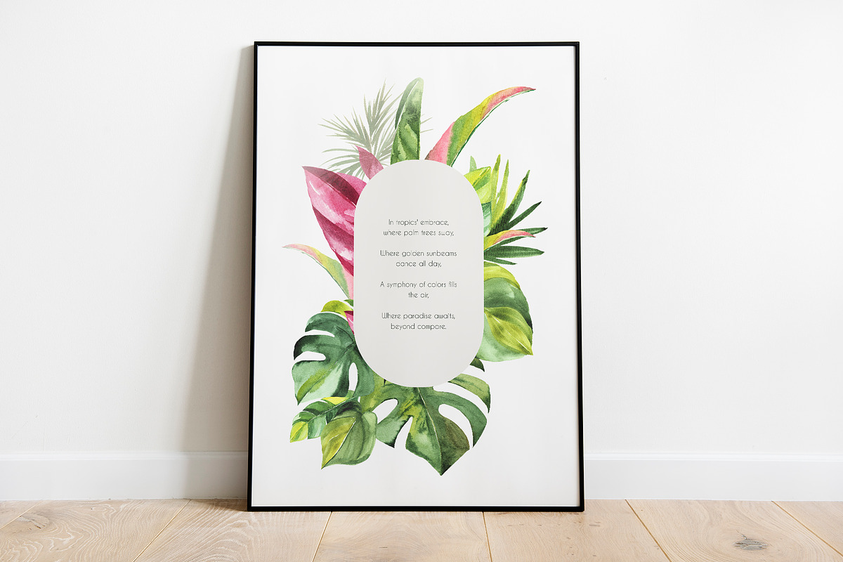 Tropical Foliage Watercolor set, a Decorative Illustration by Liliia Polos Illustration (Photo 6 of 14)