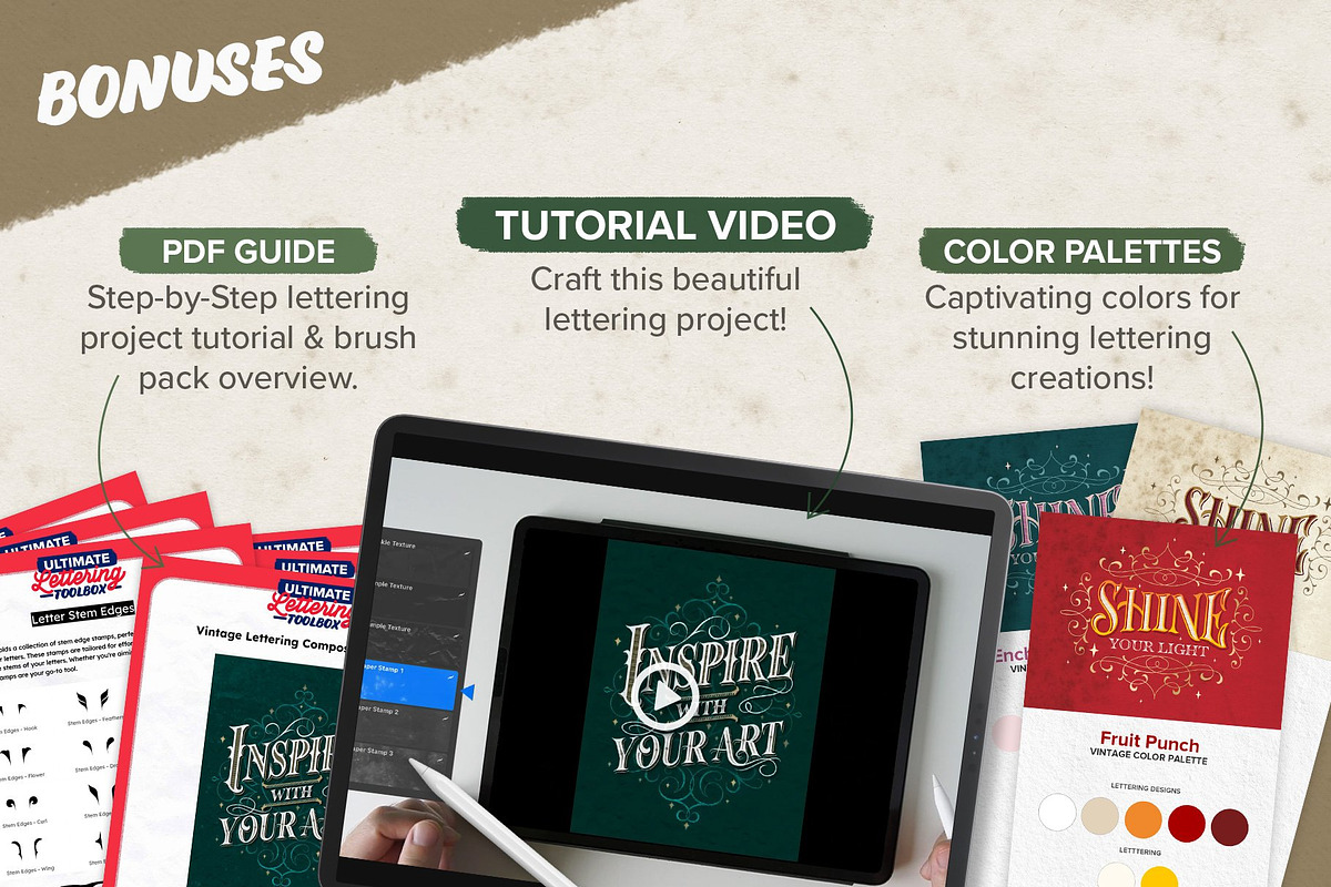 Vintage Lettering Brush Toolbox, a Brush Add-On by Nico-Ng (Photo 17 of 21)