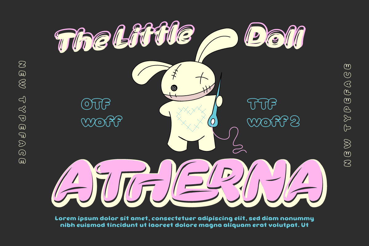 Theren - Bubble Display Font, a Sans Serif Font by twinstd (Photo 6 of 10)