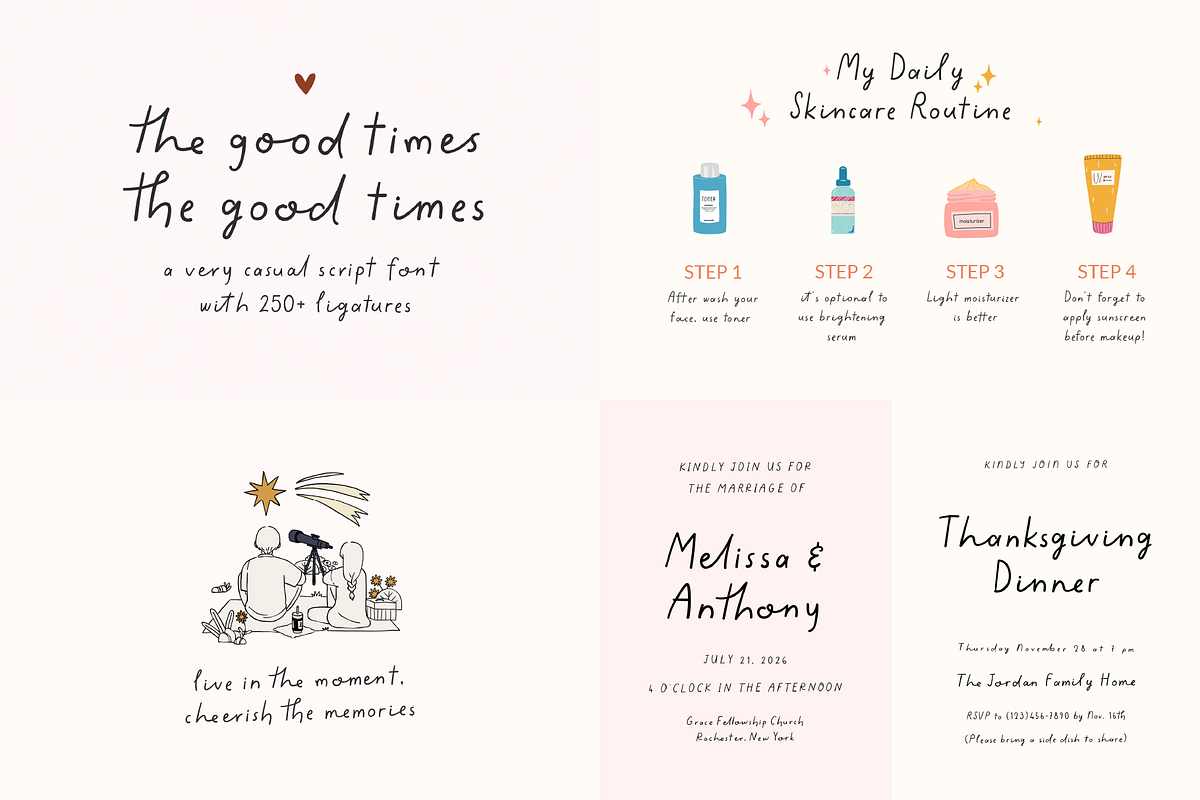 Handwritten Font Bundle - Charming, a Handwritten Font by Kaya Fonts (Photo 3 of 20)