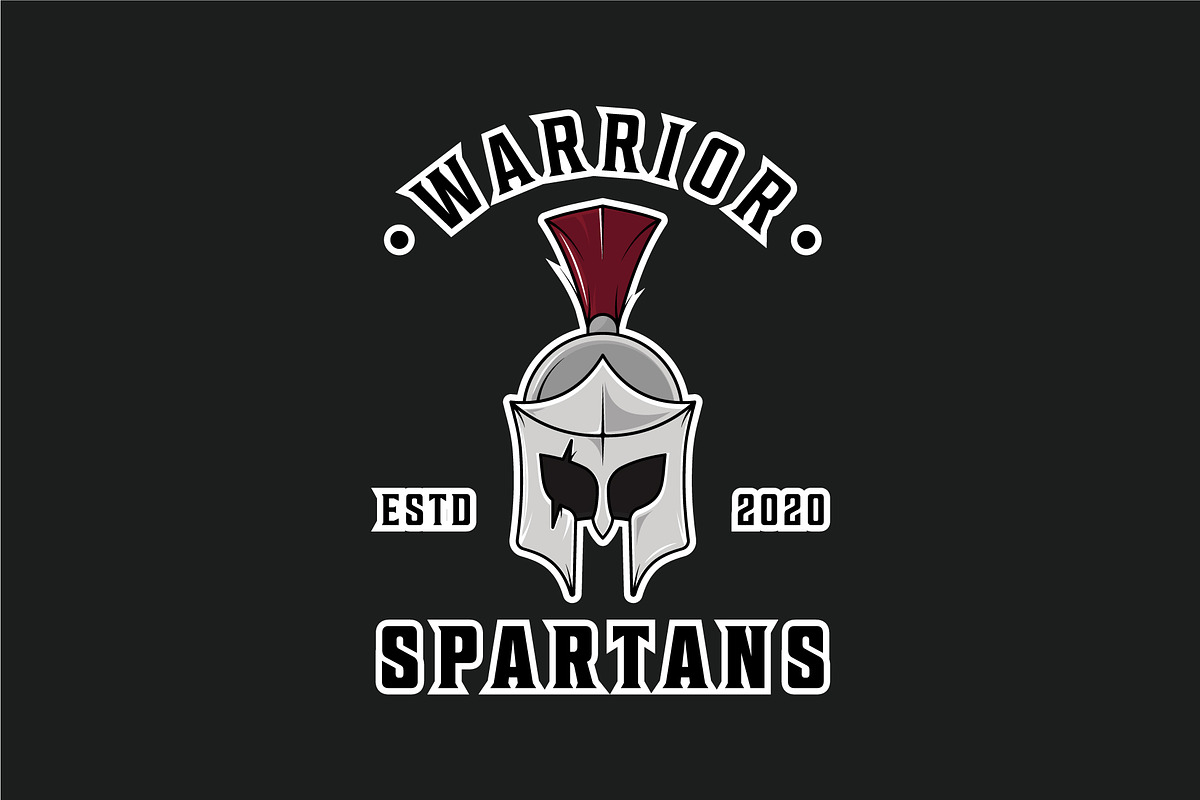 spartan of helmet logo vector color, a Branding & Logo Template by zyxroun shop