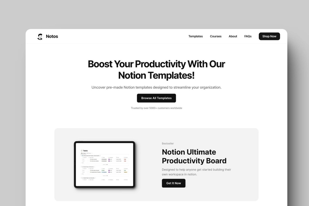 Notos - Portfolio Framer Template, a Websites & App Template by PixaSquare (Photo 1 of 3)