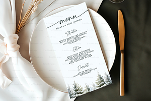 Dinner Menu Mockup, Menu Mockup 4x8