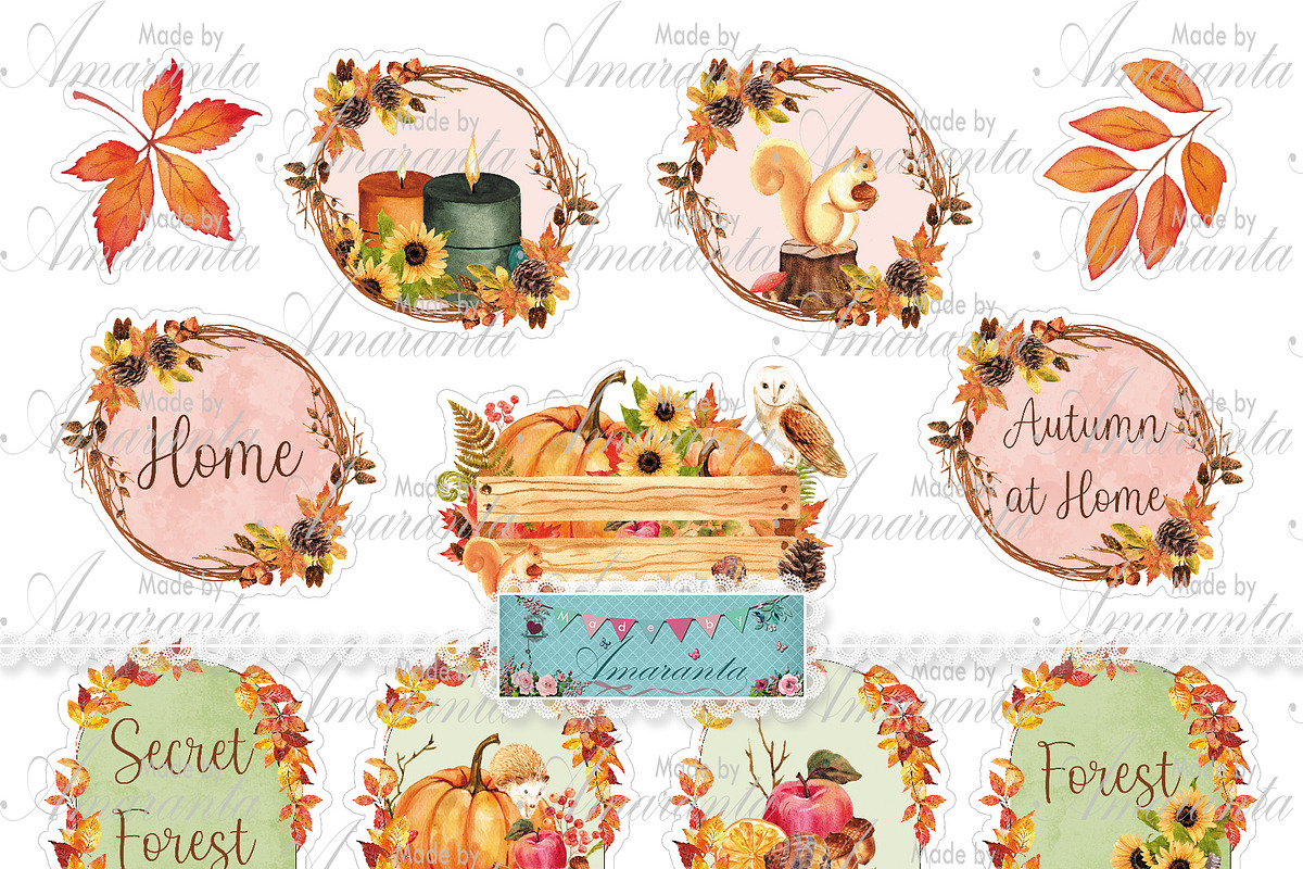 Autumn Life No-Ai Woodland Scrap Kit, a Pattern Graphic by MadeByAmaranta (Photo 10 of 10)