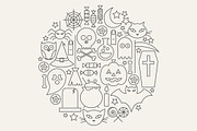 Halloween Line Art Icons, an Outline Icon by Anna_leni (Thumbnail 6 of 6)