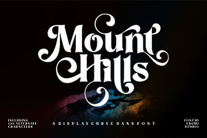 Mount Hills - Display Curve, a Sans Serif Font by ErgibiStudio