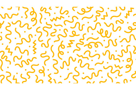 Yellow squiggle noodles, a Decorative Illustration by Vector Tradition