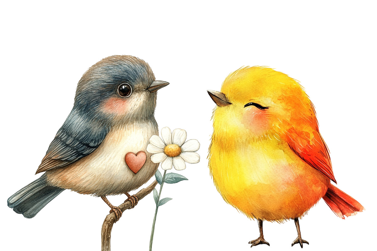 Quirky Whimsical  Birds Clipart, an Illustration by Designworld (Photo 5 of 6)