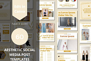 Aesthetic Social Media Post Template, a Social Media Template by BoontenStudio (Thumbnail 1 of 7)