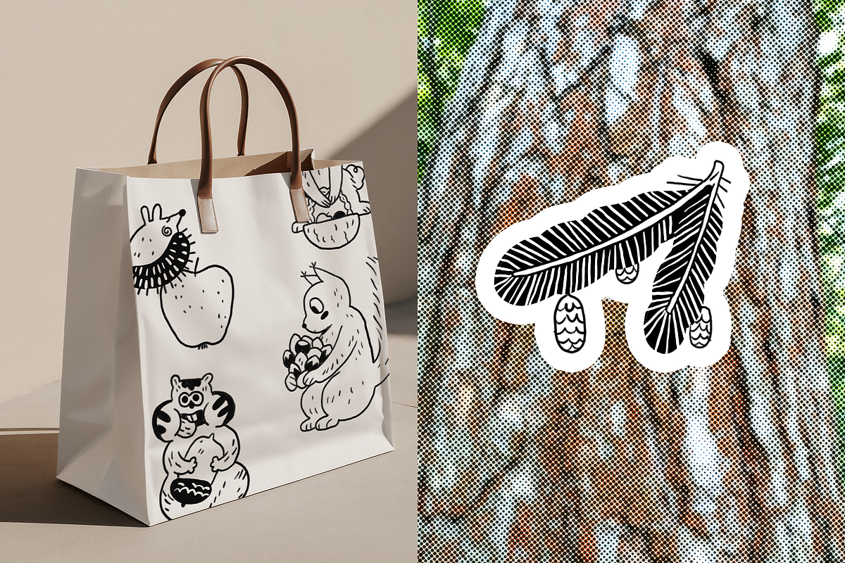 Ink Forest: Botanicals & Characters, an Animal Illustration by Schumacher Shop (Photo 13 of 19)
