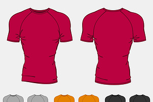 Set Of T-shirts Templates For Men.