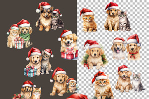 Christmas Pets Clipart