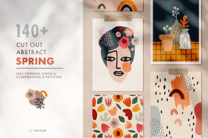 140 abstract cut out spring set