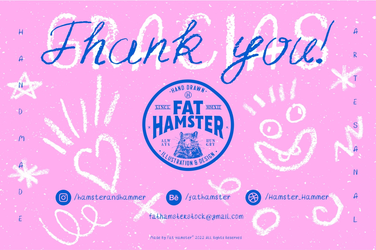 Dos Crayones 2 textured fonts, a Handwritten Font by Fat Hamster (Photo 18 of 18)