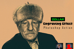 Dollar Engraving Effect Ps Action, an Action Add-On by Studio Retouch