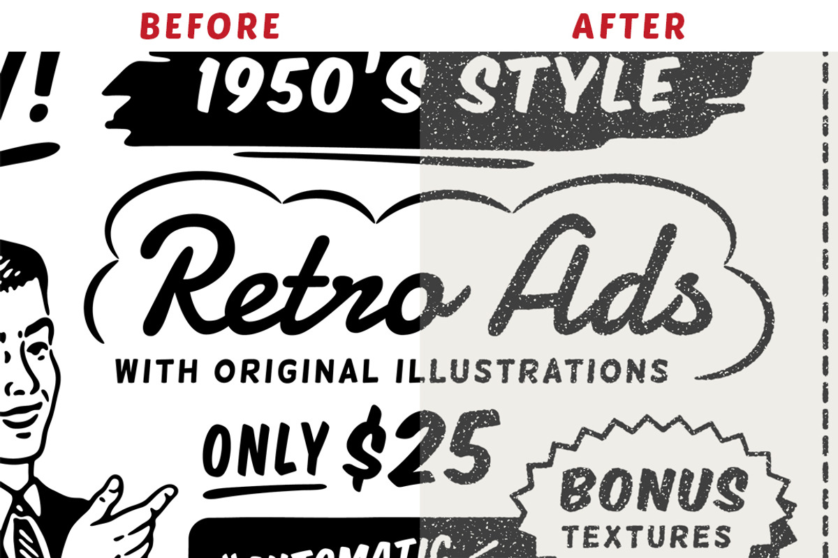 1950s Style Retro Ad Templates, a Templates & Theme by DISTRICT 62 STUDIO (Photo 5 of 6)