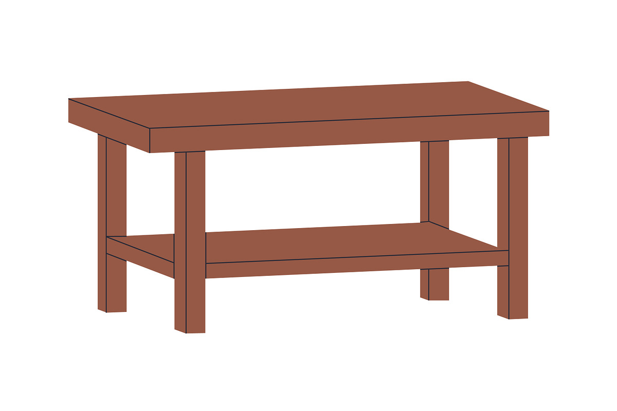 Desks, tables set. Wooden furniture, an Object Illustration by Good Studio (Photo 8 of 9)