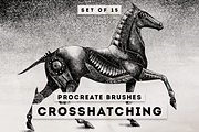 Crosshatching Procreate brushes, a Brush Add-On by MiksKS (Thumbnail 1 of 7)