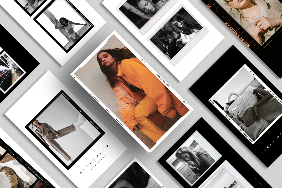 100 Film Frames & Instant Templates, a Social Media Template by The Muza (Photo 2 of 15)