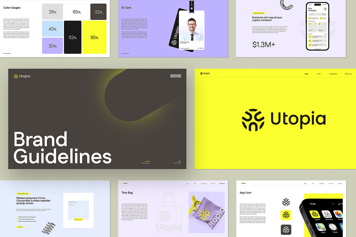 Utopia V4- Brand Guidelines Template, a Branding & Logo Template by graphypix (Photo 5 of 14)