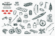 Outdoor Camping vector Illustrations, a Decorative Illustration by dicreate (Thumbnail 3 of 16)