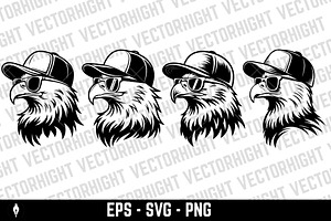 Cool bald eagle mascot, an Animal Illustration by Vectorhight
