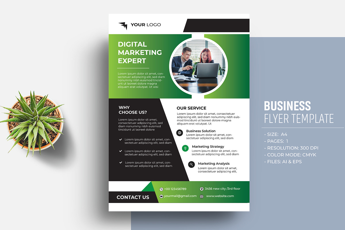 Corporate Business Flyer Template, a Flyer Template by Sharifull11 (Photo 1 of 3)