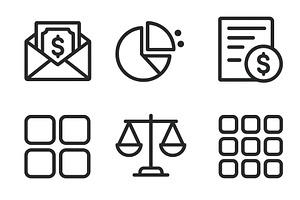 Financial icons representing, a Finance Illustration by ZinetroN
