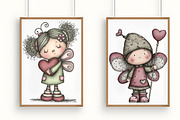 Quirky Valentine Fairy Clip Art, an Illustration by RobertsArt (Thumbnail 4 of 7)