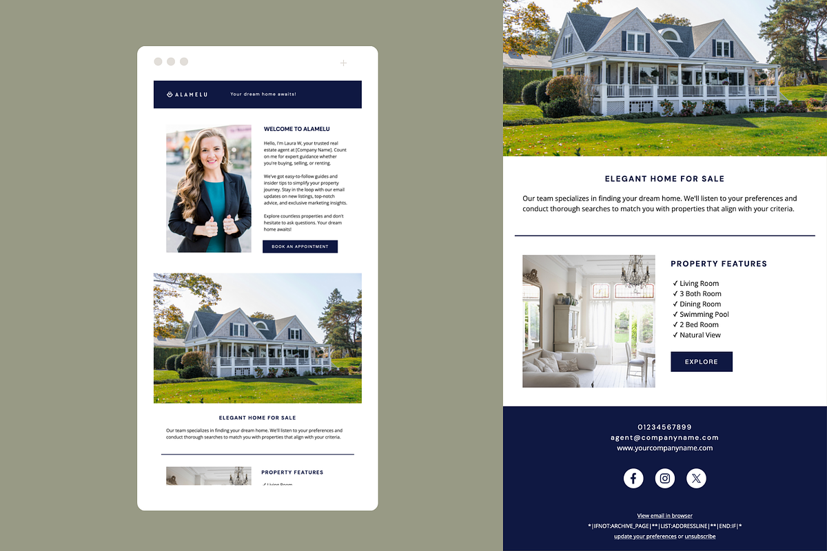 Real Estate Welcome Email, an Email Template by Kala and Hansuja Studio (Photo 1 of 3)
