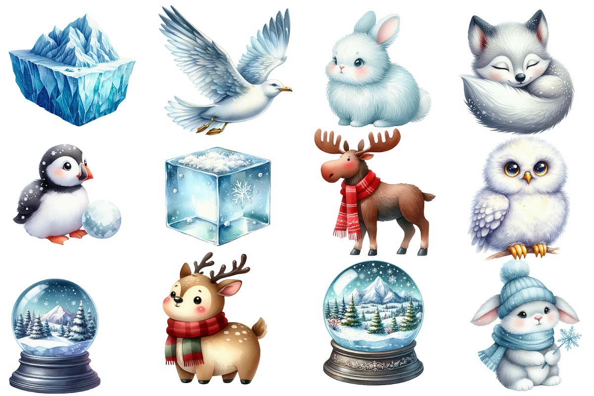 Arctic Animals, Clipart, an Illustration by Designworld (Photo 3 of 5)
