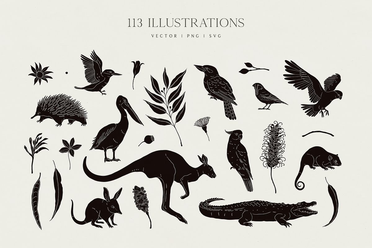 Southern Silhouettes Collection, an Animal Illustration by rouxsupplyco (Photo 5 of 17)