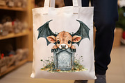 Cute Baby Cow Halloween Clipart, a Seasonal Illustration by Rose Art (Thumbnail 5 of 7)