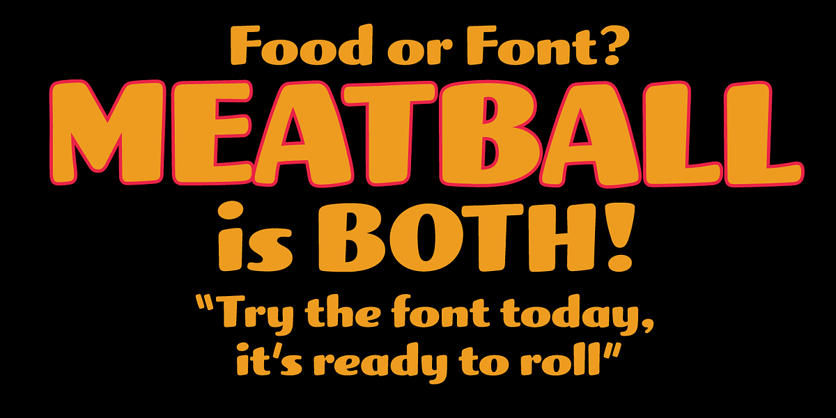 Meatball, a Handwritten Font by Parkinson Type Design