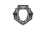 Art Deco Shield Frame SVG Bundle, an Illustration by Creativeshirt (Thumbnail 15 of 31)
