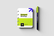 Notepad and Pen Mockups, a Books & Magazine Mockup by artimasa (Thumbnail 2 of 6)