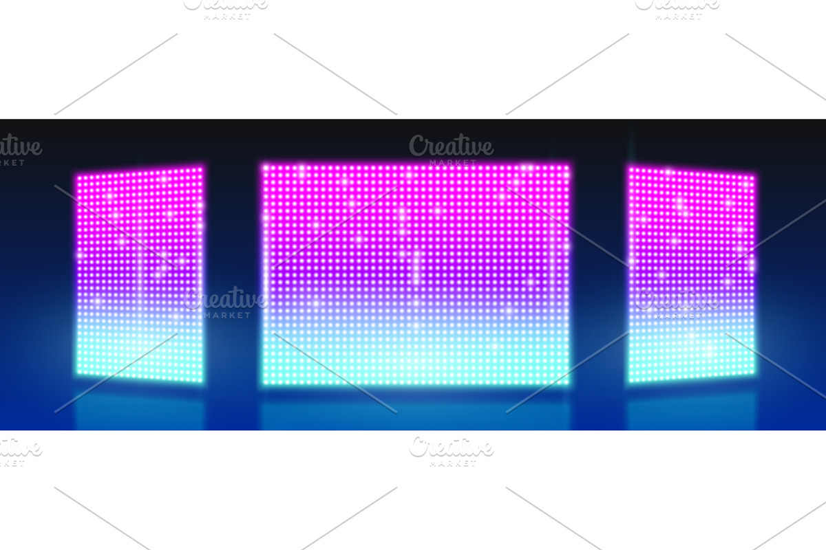 LED screen stage background, a Technology Illustration by art PVP - market