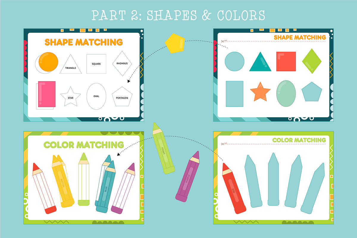 Kids Activities Cut and Glue 2-5 age, an Education Illustration by Nursery Art (Photo 3 of 9)
