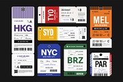 Luggage Tag Elements, an Object Illustration by DesignerCandies (Thumbnail 1 of 4)