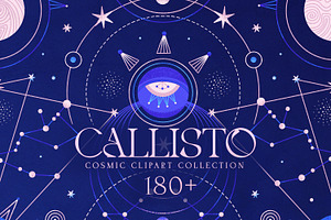 Callisto - Cosmic Clipart Collection, a Decorative Illustration by Leila Divine