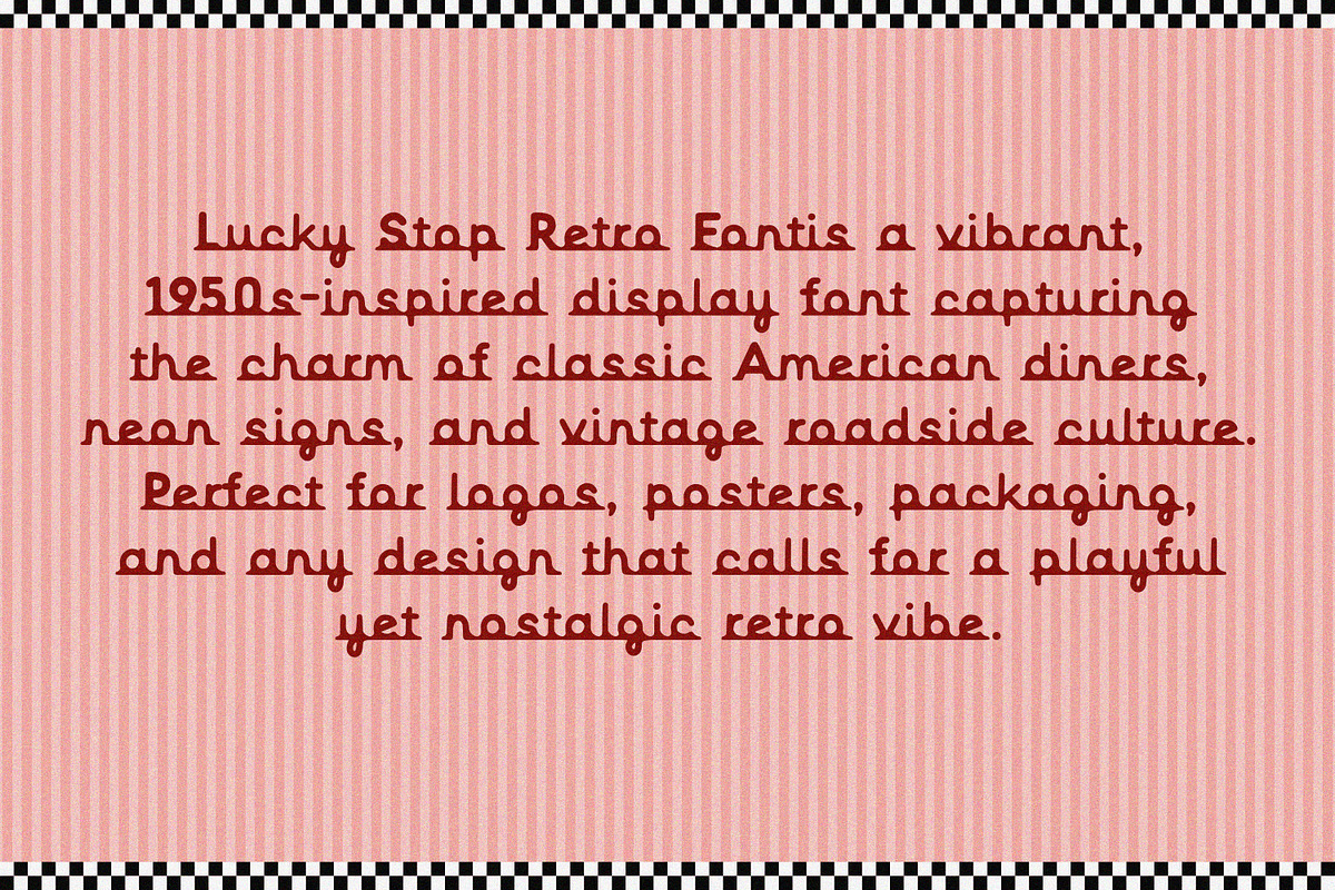 Lucky Stop Display Retro Vibe Font, a Sans Serif Font by AnMark (Photo 8 of 11)