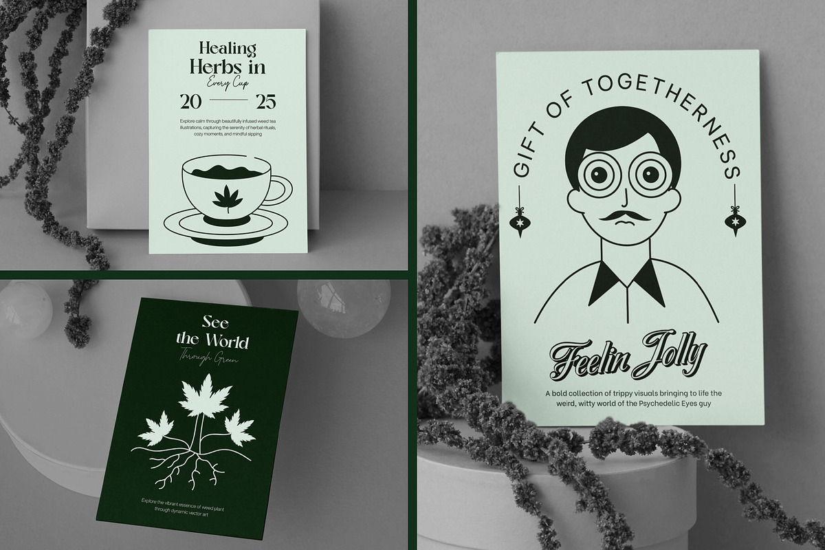 Weed Drawing Illustration Set, an Object Illustration by Vectors Market (Photo 4 of 8)